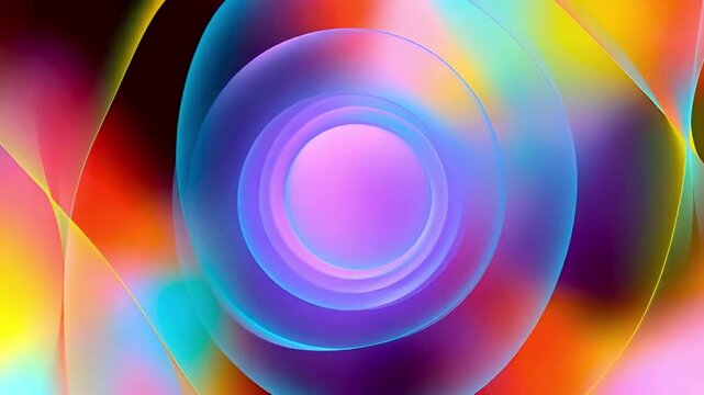 Vibrant Abstract Flowing Colors and Translucent Waves Background