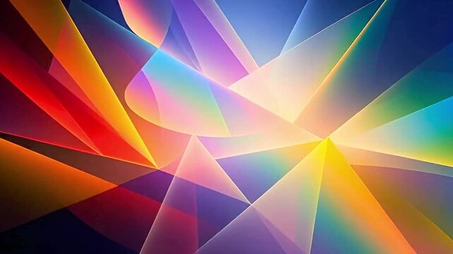 Vibrant Abstract Geometric Light Spectrum Background