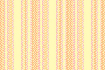 Obraz premium Ornate background textile pattern, sample fabric lines seamless. Brazil vertical stripe texture vector in light and red colors.