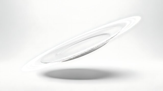Contact Lens on White Background with Shadow.