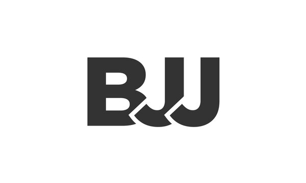 BJJ logo design template with strong and modern bold text. Initial based vector logotype featuring simple and minimal typography. Trendy company identity.