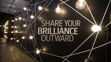 Share Your Brilliance Outward Lit Up Wall Display