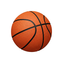 Fototapeta premium Close-up view of an orange basketball on a black background