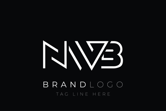 NWB abstract letter logo design. Modern Business Logo Design With Abstract Typography and Contemporary Style
