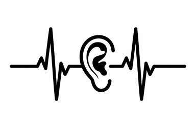Ear listening to heartbeat