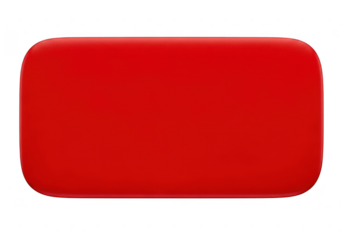 Red rectangular object isolated on transparent background