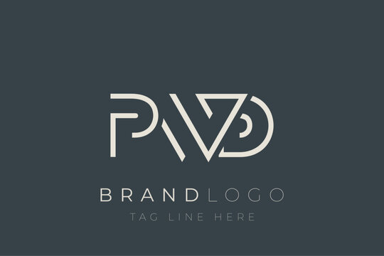 PWD abstract letter logo design. Modern Business Logo Design With Abstract Typography and Contemporary Style