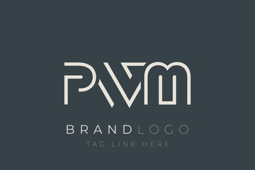 PWM abstract letter logo design. Modern Business Logo Design With Abstract Typography and Contemporary Style