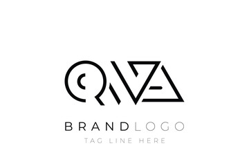 Fototapeta premium QWA abstract letter logo design. Modern Business Logo Design With Abstract Typography and Contemporary Style