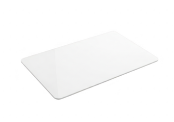 Blank white card isolated on transparent background