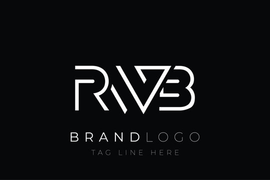 RWB abstract letter logo design. Modern Business Logo Design With Abstract Typography and Contemporary Style