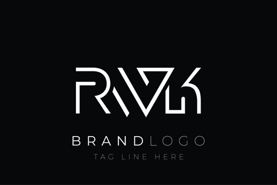 RWK abstract letter logo design. Modern Business Logo Design With Abstract Typography and Contemporary Style