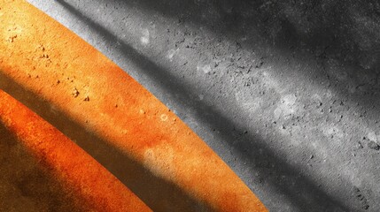 Textured orange and gray abstract background with shadow and light.