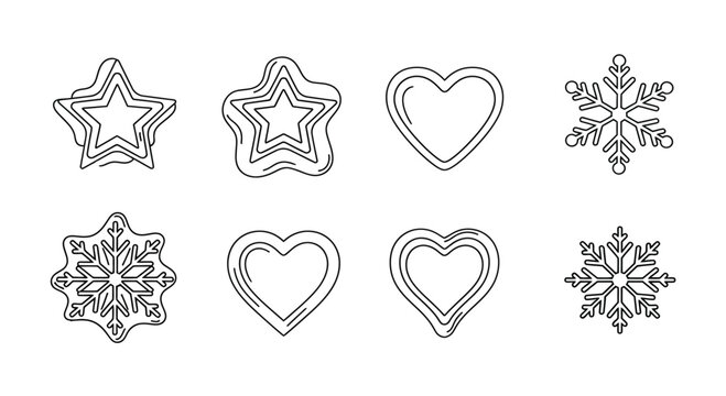 Collection of holiday cookie cutters