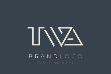 TWA abstract letter logo design. Modern Business Logo Design With Abstract Typography and Contemporary Style