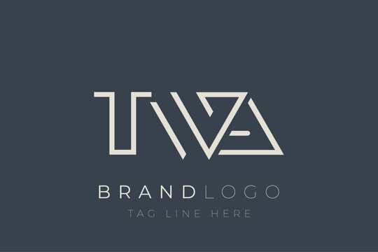 TWA abstract letter logo design. Modern Business Logo Design With Abstract Typography and Contemporary Style