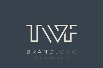 TWF abstract letter logo design. Modern Business Logo Design With Abstract Typography and Contemporary Style