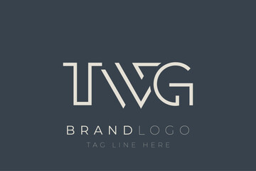 TWG abstract letter logo design. Modern Business Logo Design With Abstract Typography and Contemporary Style