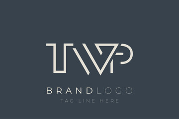 TWP abstract letter logo design. Modern Business Logo Design With Abstract Typography and Contemporary Style