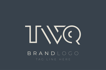 TWQ abstract letter logo design. Modern Business Logo Design With Abstract Typography and Contemporary Style