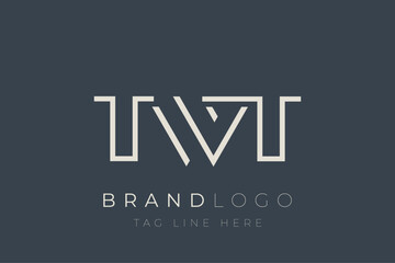TWT abstract letter logo design. Modern Business Logo Design With Abstract Typography and Contemporary Style