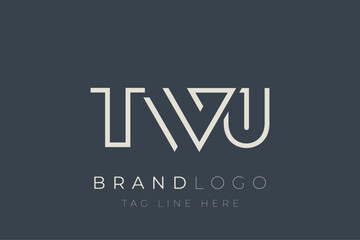 TWU abstract letter logo design. Modern Business Logo Design With Abstract Typography and Contemporary Style