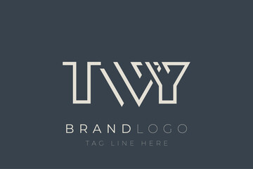 TWY abstract letter logo design. Modern Business Logo Design With Abstract Typography and Contemporary Style