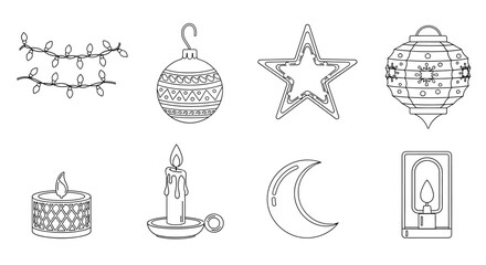 Holiday decorations and symbols © Nur