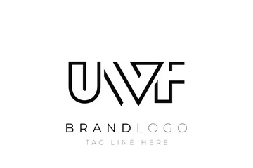 UWF abstract letter logo design. Modern Business Logo Design With Abstract Typography and Contemporary Style