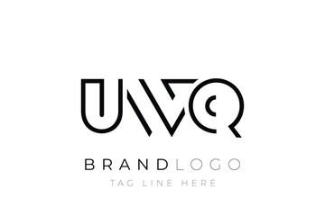 UWQ abstract letter logo design. Modern Business Logo Design With Abstract Typography and Contemporary Style