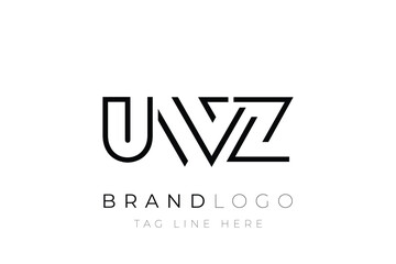 UWZ abstract letter logo design. Modern Business Logo Design With Abstract Typography and Contemporary Style