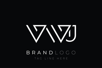 VWJ abstract letter logo design. Modern Business Logo Design With Abstract Typography and Contemporary Style