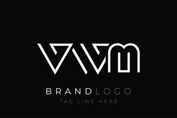 VWM abstract letter logo design. Modern Business Logo Design With Abstract Typography and Contemporary Style