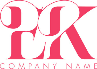 Abstract Initial Letter EK Logo Design.