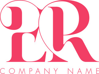 Abstract Initial Letter ER Logo Design.
