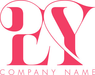 Abstract Initial Letter EY Logo Design.