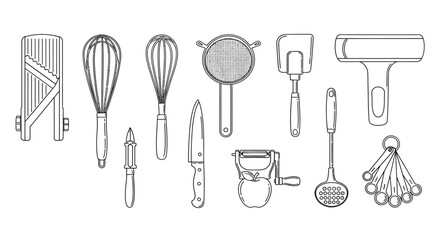 Essential kitchen utensils for cooking