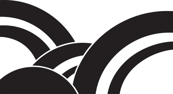 Geometric shapes in black and white colors abstract
