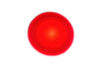 Glowing red sphere icon on transparent background with soft light, representing energy, alert, recording, or danger