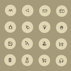 social media highlight icons set
