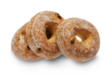 Gingerbread cookies isolated on transparent background