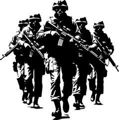 Floral Elegance and Military Valor: A Collection of Wildflowers and Soldier Silhouettes