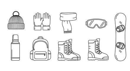 Fototapeta premium Essential winter sports gear