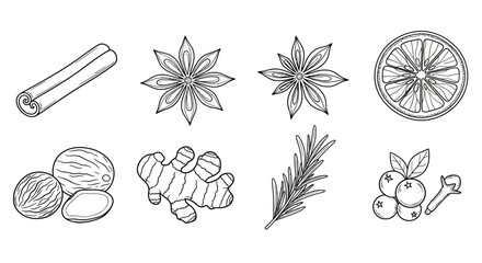 Assorted spices and ingredients