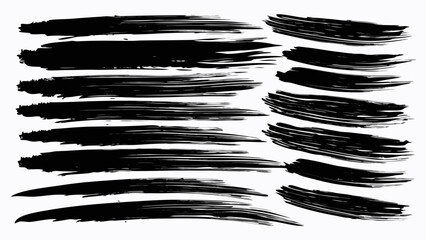 Abstract brush stroke collection Vector