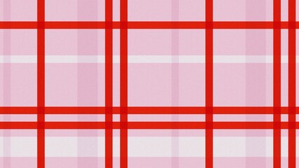 Light Pink and Red Plaid Grid Background with Bold Red Stripes and Soft White Accents, Glossy Minimal Textile Texture, Romantic Valentine and Wedding Card Banner Flyer Invitation Social Media