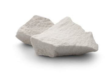 Table salt in lumps isolated on transparent background