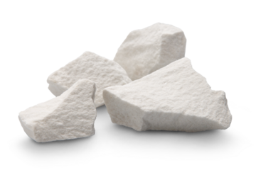 Table salt in lumps isolated on transparent background