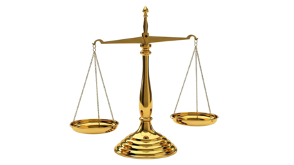 Balanced Golden Scales Of Justice With Vibrant Digital Aura