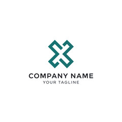 Obraz premium Interconnected Green Logo Design Element.